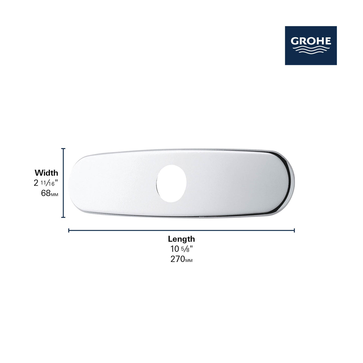 GROHE 10" Euro Escutcheon SS 07552SD0