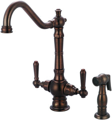 Pioneer Faucets Americana Collection 125230-H62-ORB Two Handle Kitchen Faucet - Oil Rubbed Bronze