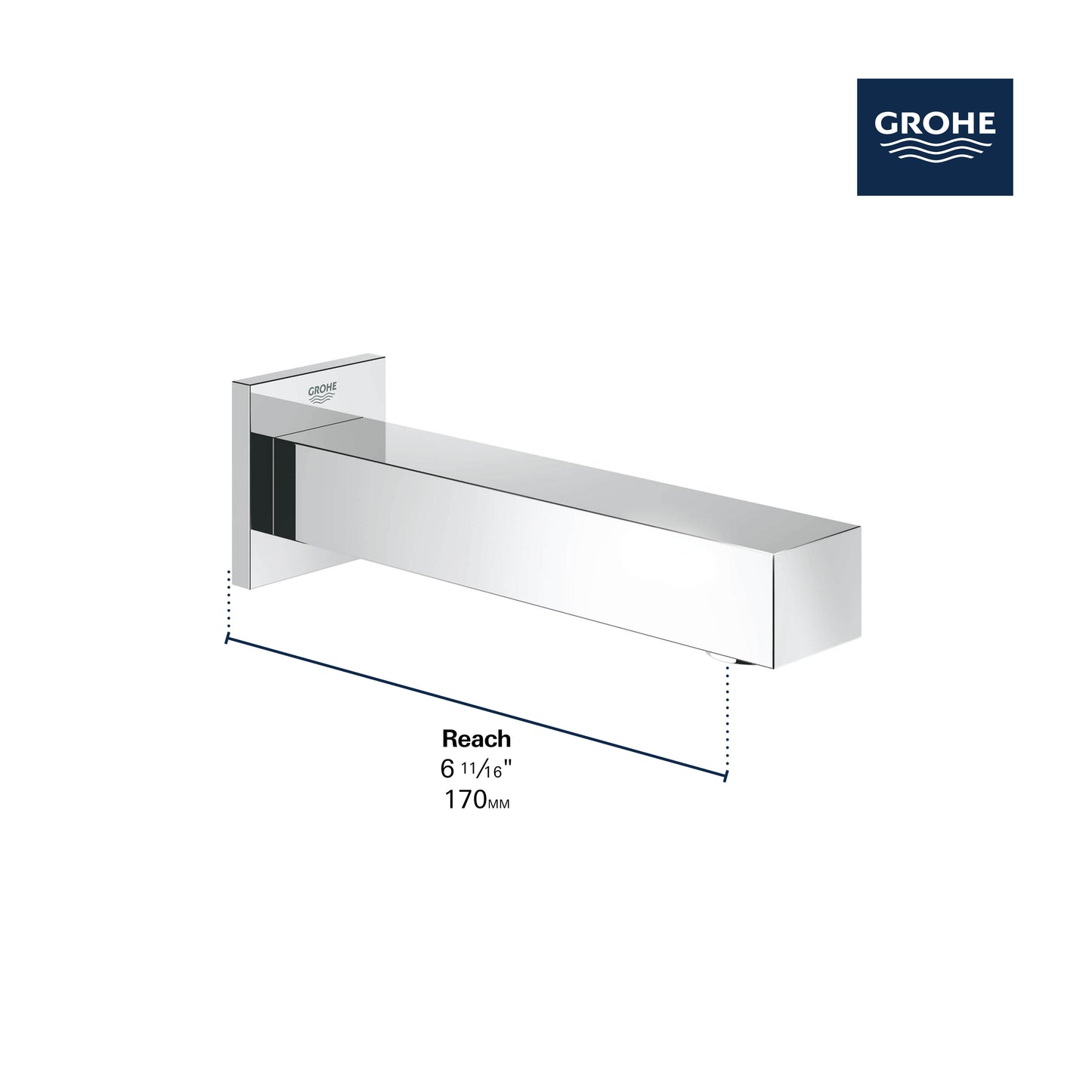 Grohe 13305 000 Eurocube Bath Spout - Chrome