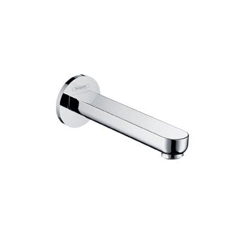 Hansgrohe 14421821 Metris S Tub Spout Wall Mounted Non Diverter Long - Brushed Nickel