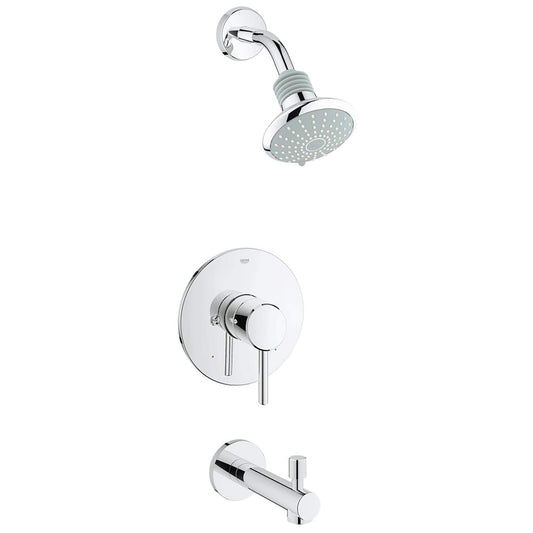 Grohe 35009 001 Concetto Pressure Balance Valve Bath Combination - Chrome