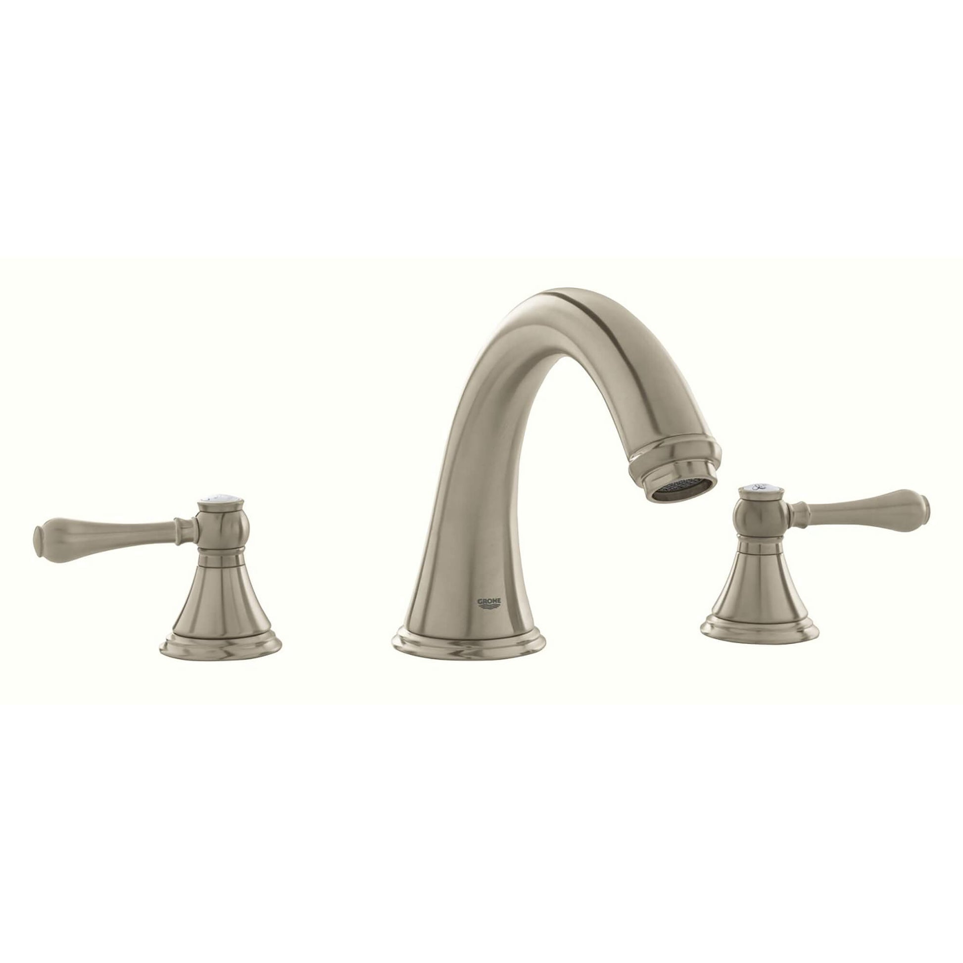 GROHE Geneva 3 Hole Roman Tub Faucet Brushed Nickel 25054EN0