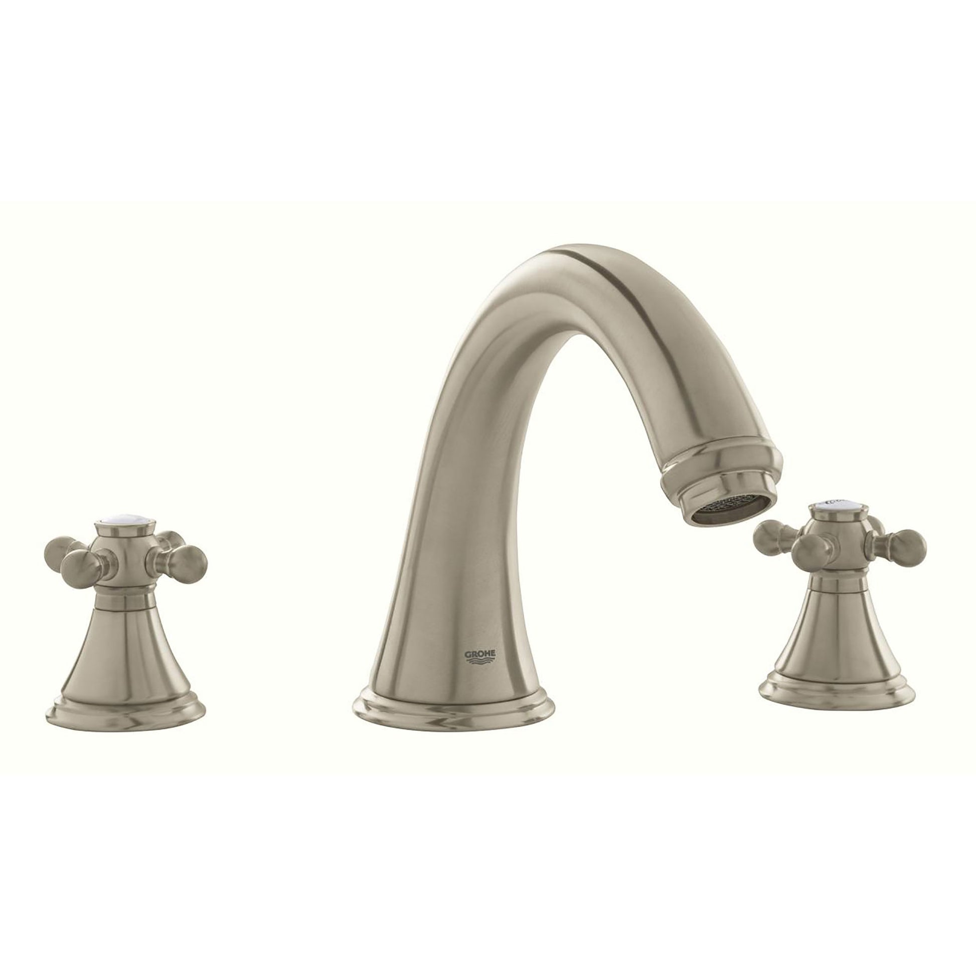 GROHE Geneva 3 Hole Roman Tub Faucet Brushed Nickel 25054EN0