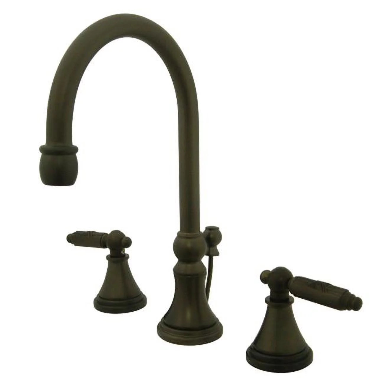 Kingston Brass KS2985GL Georgian Widespread Lavatory Faucet with Brass Pop-Up - Oil Rubbed Bronze