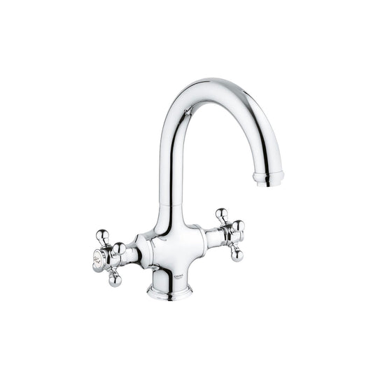 Grohe Bridgeford High Profile Dual Handle Bar Faucet Starlight Chrome 31 055 000