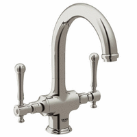 Grohe Bridgeford High Profile Dual Handle Bar Faucet Infinity Brushed Nickel 31 055 EN0