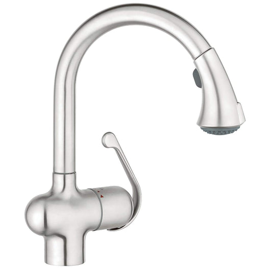 Grohe Ladylux Cafe WaterCare Dual Spray Pull Down Stainless Steel 33755SD0