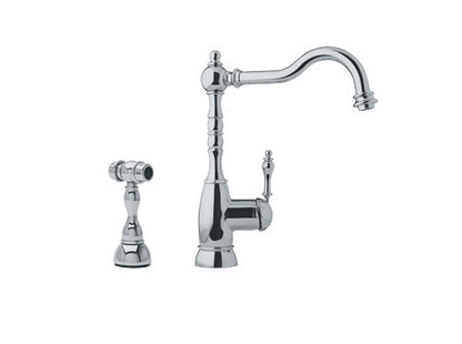 Franke FHF180 Arc Spout / Side Spray Kitchen Faucet Satin Nickel 115.0067.287