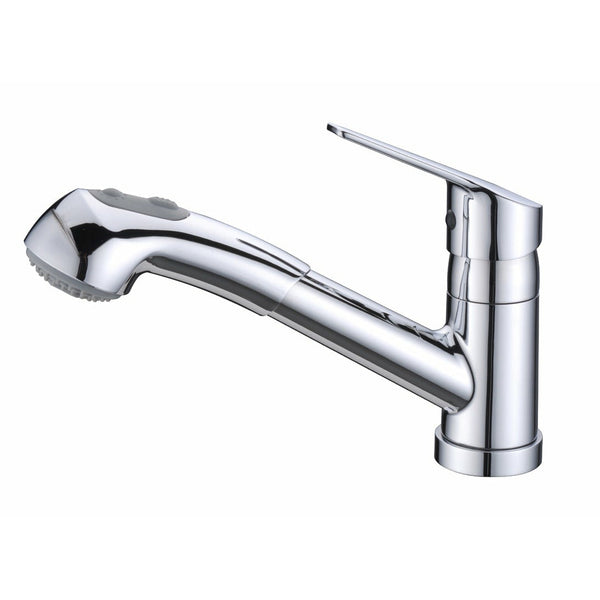 Alpha International 41-577 Brushed Chrome Pull Out Spray Kitchen Faucet