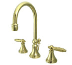 Kingston Brass KS2982GL Georgian Widespread Lavatory Faucet with Brass Pop-Up - Polished Brass