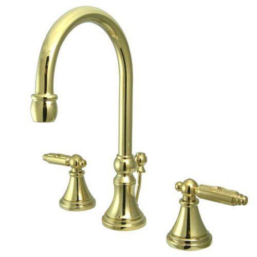 Kingston Brass KS2982GL Georgian Widespread Lavatory Faucet with Brass Pop-Up - Polished Brass