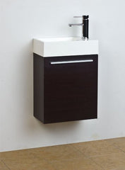 18" Small Wenge Modern Bathroom Vanity Set