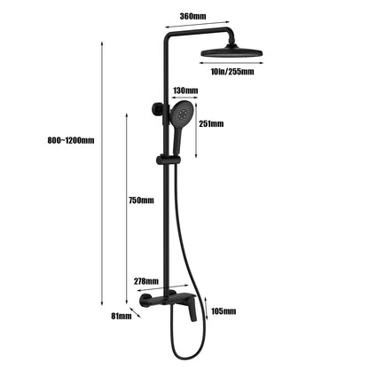 3 Modes Hand Shower 59A Brass Body Shower Set