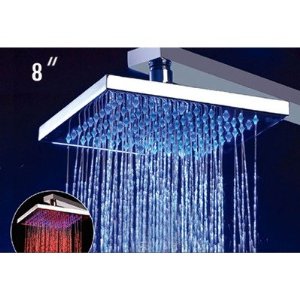 Alfi LED5001 8-Inch Square Multi Color LED Rain Shower Head
