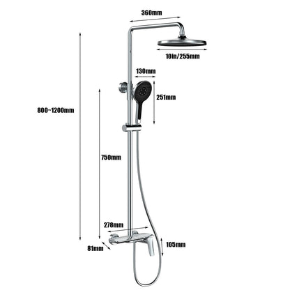 3 Modes Hand Shower 59A Brass Body Shower Set