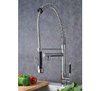 Light In The Box Single Handle Pull Down Pre-rinse Spring Kitchen Faucet with Two Swivel Spouts - Chrome