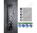 Akdy Tempered Glass Shower Panel AZ787392b Rain Style Massage System