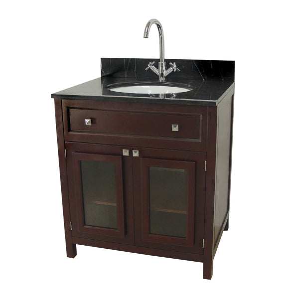 Elegant Home Fashions Celebrity Collection Bathroom Vanity with Faucet Set - Espresso