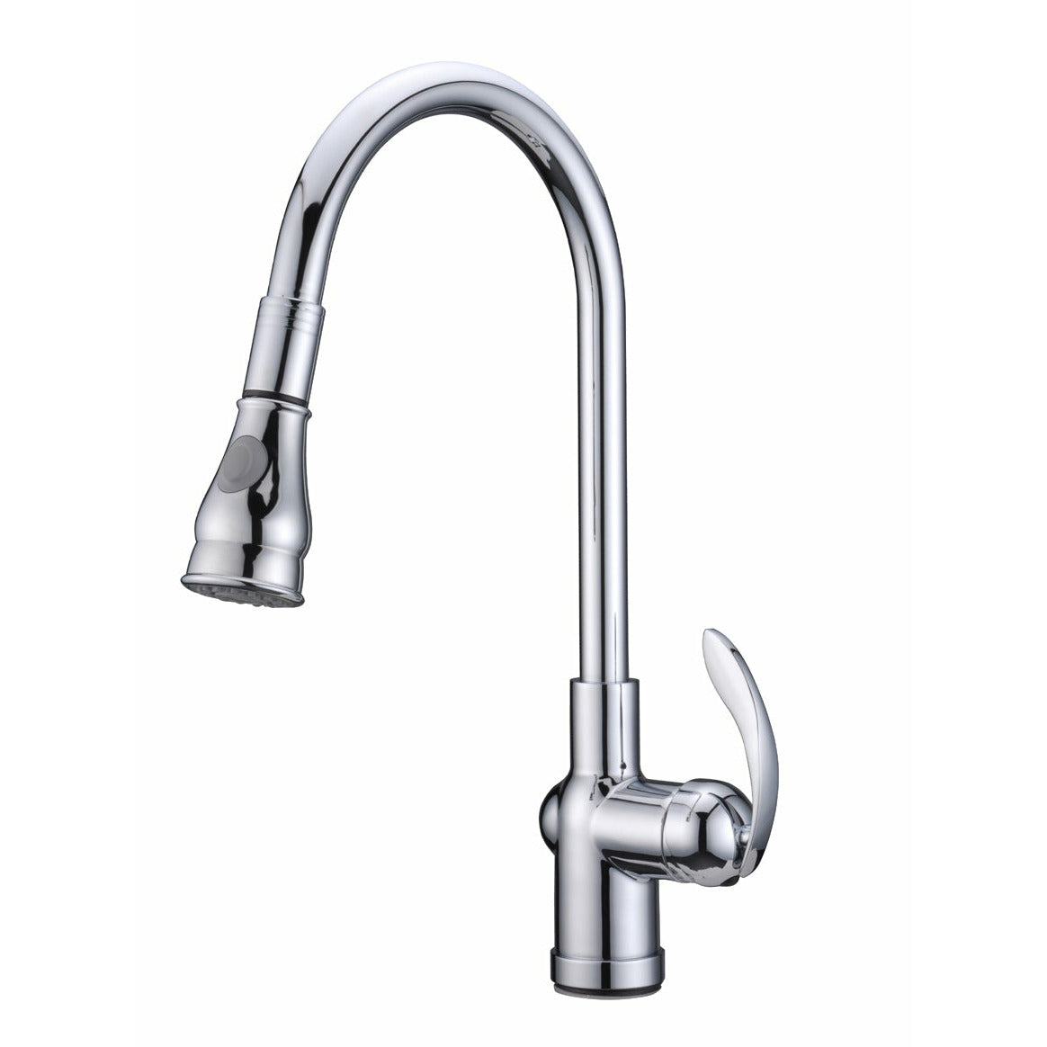 Alpha International 92-599 Brushed Chrome Pull Down Spray Kitchen Faucet