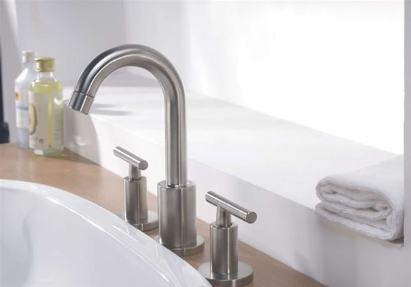 Dawn AB16 1513 3-Hold Widespread Lavatory Faucet with Lever Handles Brushed Nickel