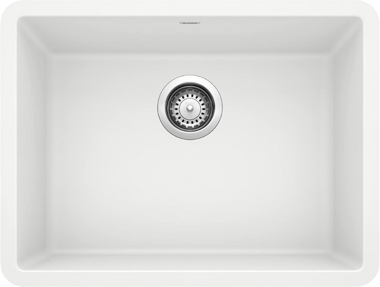 Precis 24in BLA522414 Single Bowl Kitchen Sink - White