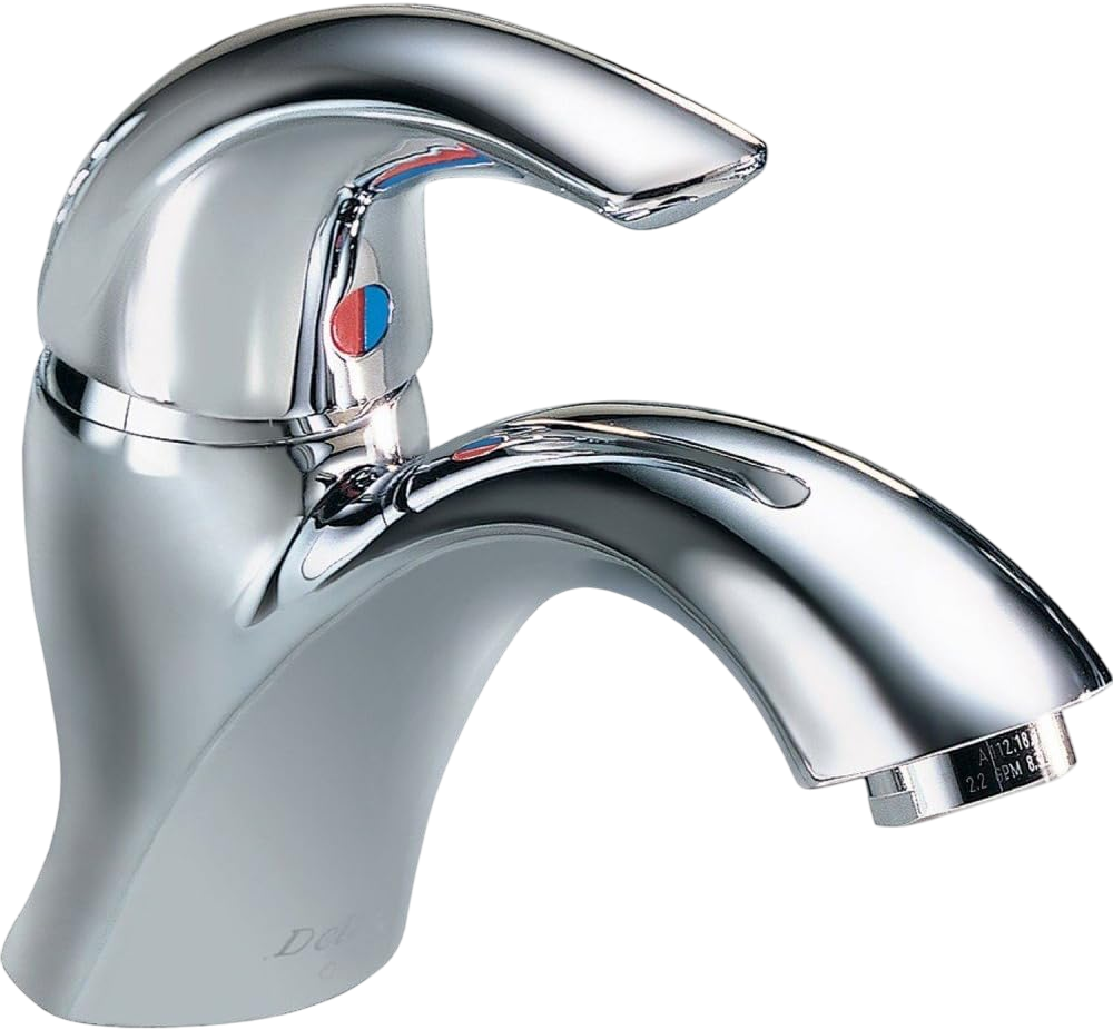 Delta Faucet 22C601 22T Single Handle Single Hole Lavatory Faucet with Less Pop-Up, Chrome by DELTA FAUCET