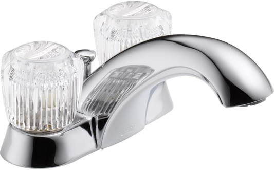 Delta Faucet 2522LF-MPU Classic Two Handle Centerset Bathroom - Chrome - 5.25 x 6.25 x 5.25 inches