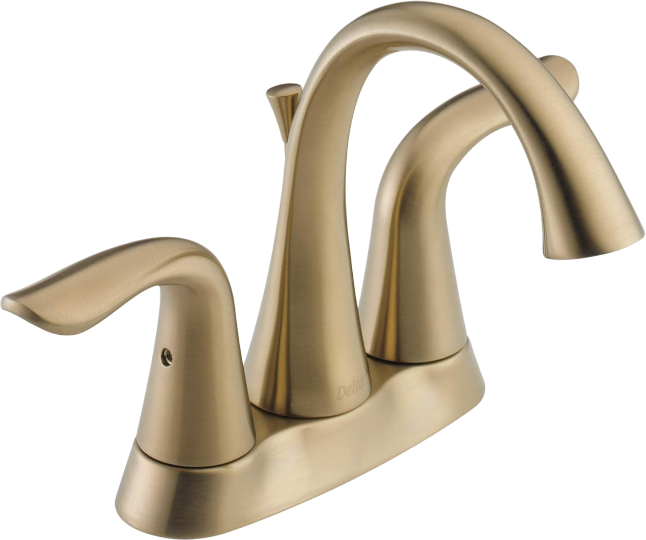 Delta Faucet Lahara Gold Bathroom Faucet, Centerset Bathroom Faucet, Diamond Seal Technology, Metal Drain Assembly - Champagne Bronze 2538-CZMPU-DST