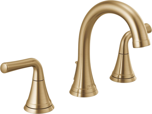 Delta 3533LF-MPU Kayra 1.2 GPM Widespread Bathroom Faucet with Pop-Up Drain Assembly - Champagne Bronze