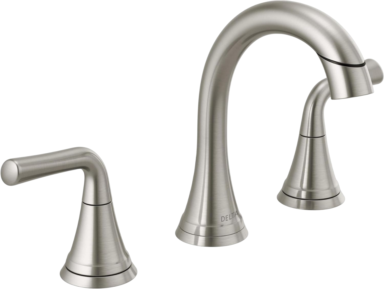 Delta 3533LF-PDMPU Kayra 1.2 GPM Widespread Pull Down Bathroom Faucet with Push Pop-Up Drain Assembly - Brilliance Stainless