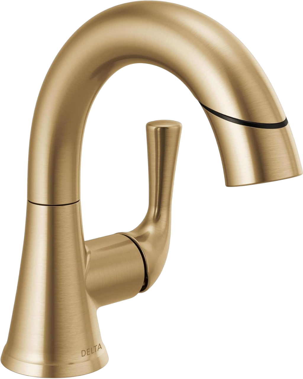 Delta 533LF-PDMPU Kayra 1.2 GPM Single Hole Pull-Down Bathroom Faucet with 15-3/4" Hose and Pop-Up Drain Assembly - Champagne Bronze