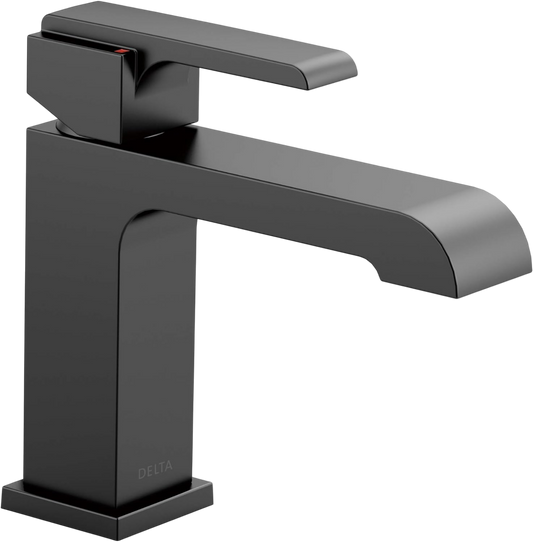 Delta Faucet Ara Matte Black Bathroom Faucet, Single Hole Bathroom Faucet Single Handle Bathroom Faucet Metal Drain Assembly Matte Black 567LF-BLMPU