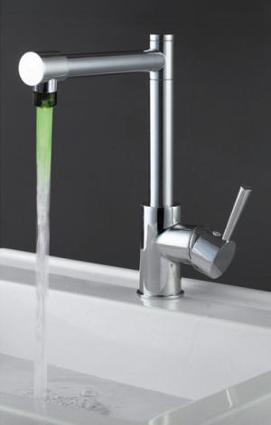 Alfa Brushed LED Kitchen Faucet FLED00112