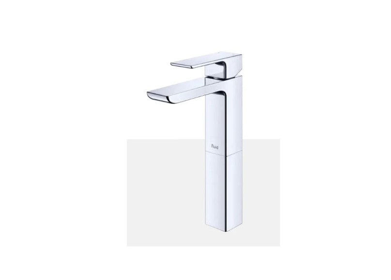 FLUID F16002-BN Toucan Series Single Lever Lavatory Vessel Faucet - Brushed Nickel