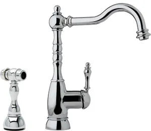 Franke FHF180 Satin Nickel Arc Spout With Side Spray Faucet