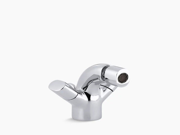 Kohler Oblo® Horizontal swivel spray aerator bidet faucet with oval handles K-10088-9-CP