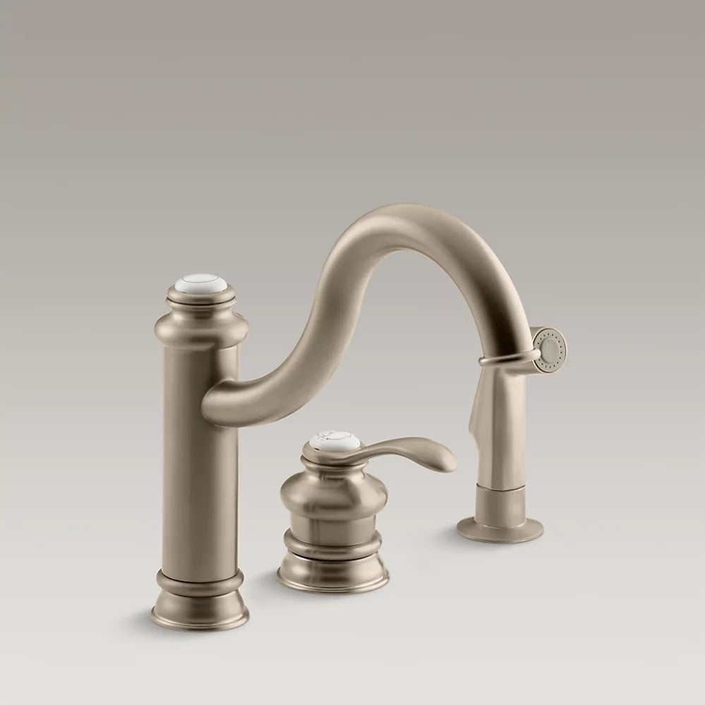 Kohler K-12185 Fairfax Ktchn Faucet w/SdeSpry, Bsh Nckl