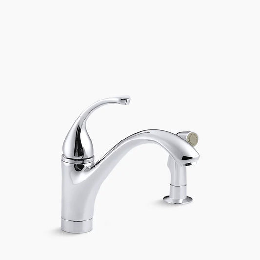 Kohler Forté® 2-Hole kitchen sink faucet with 9-1/16" spout, matching finish sidesprayK-10416-CP