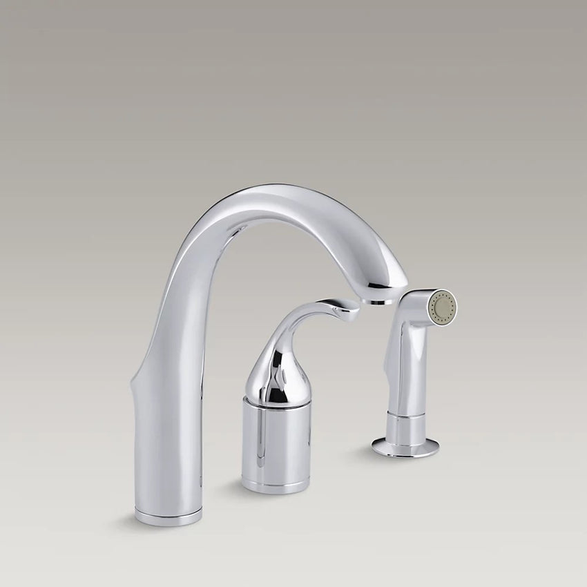 Kohler Forté® Three-hole remote valve kitchen sink faucet with sidespray K-10441-CP