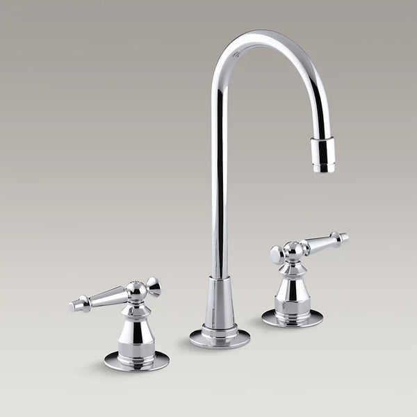 Kohler Antique Three-hole bar sink faucet with lever handles K-118-4
