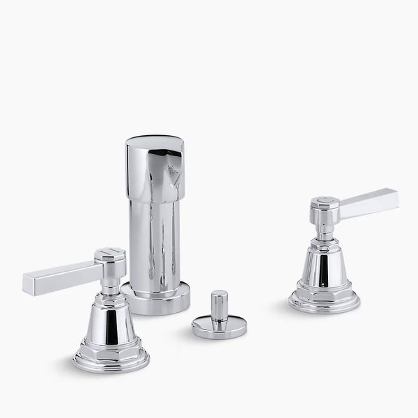 Kohler  Pinstripe® Pure vertical spray bidet faucet with lever handles K-13142-4A-CP