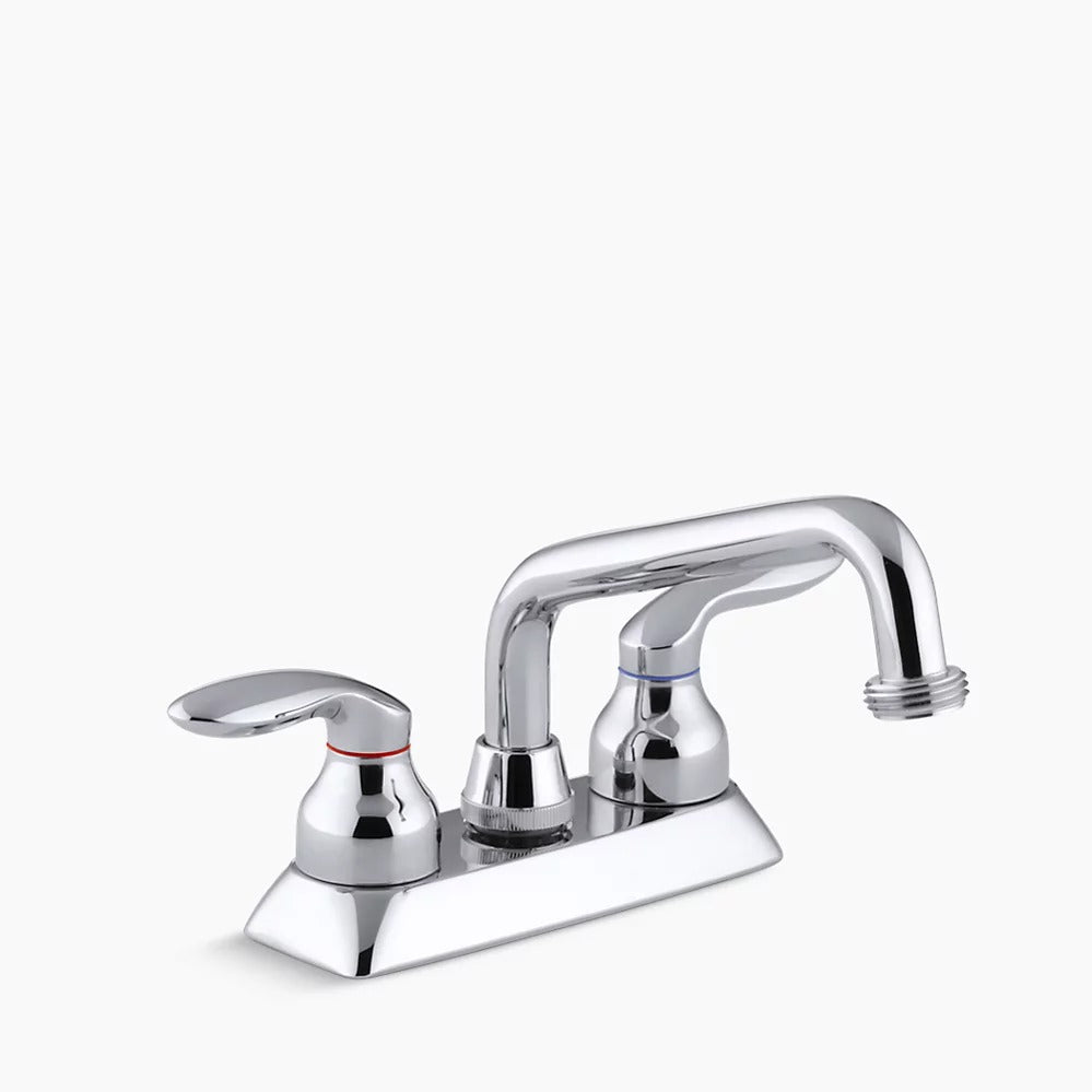 Kohler Coralais® Utility sink faucet with threaded spout and lever handles K-15271-4-CP