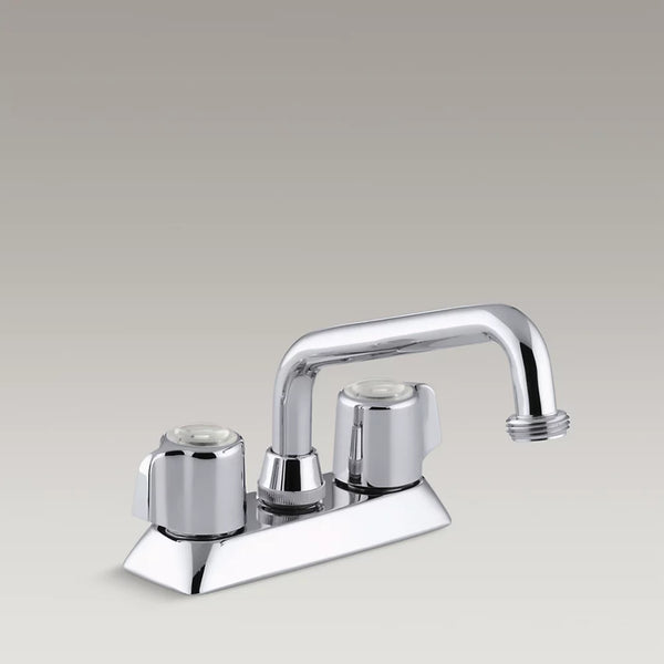 Kohler Coralais® Utility sink faucet with threaded spout and blade handles K-15271-B-CP