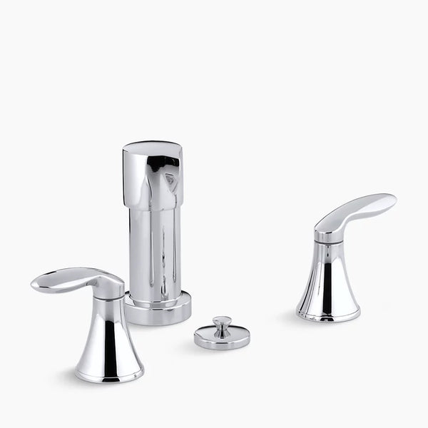 Kohler  Coralais® Vertical spray bidet faucet with lever handles K-15286-4-CP