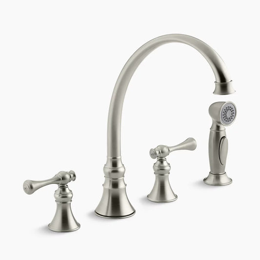 Kohler K-16109-4A Revival Kitchen Faucet, Brshd Nickel