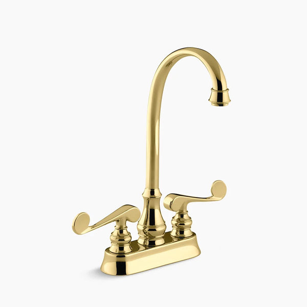 Kohler K-16112-4 Revival Ent Sink Faucet, Plsh Brass