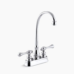 Kohler Revival® Two-hole centerset bar sink faucet with traditional lever handles K-16112-4A