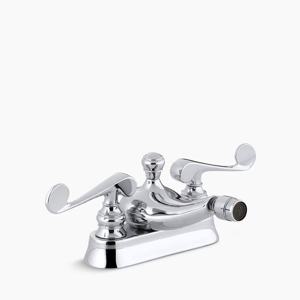 Kohler  Revival® Centerset horizontal swivel spray spout bidet faucet with scroll lever handles K-16131-4