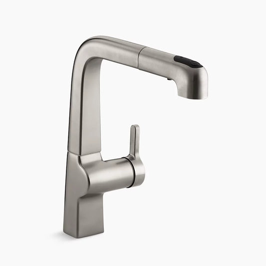 Kohler Evoke® Single-hole kitchen sink faucet with 9" pullout spout K-6331