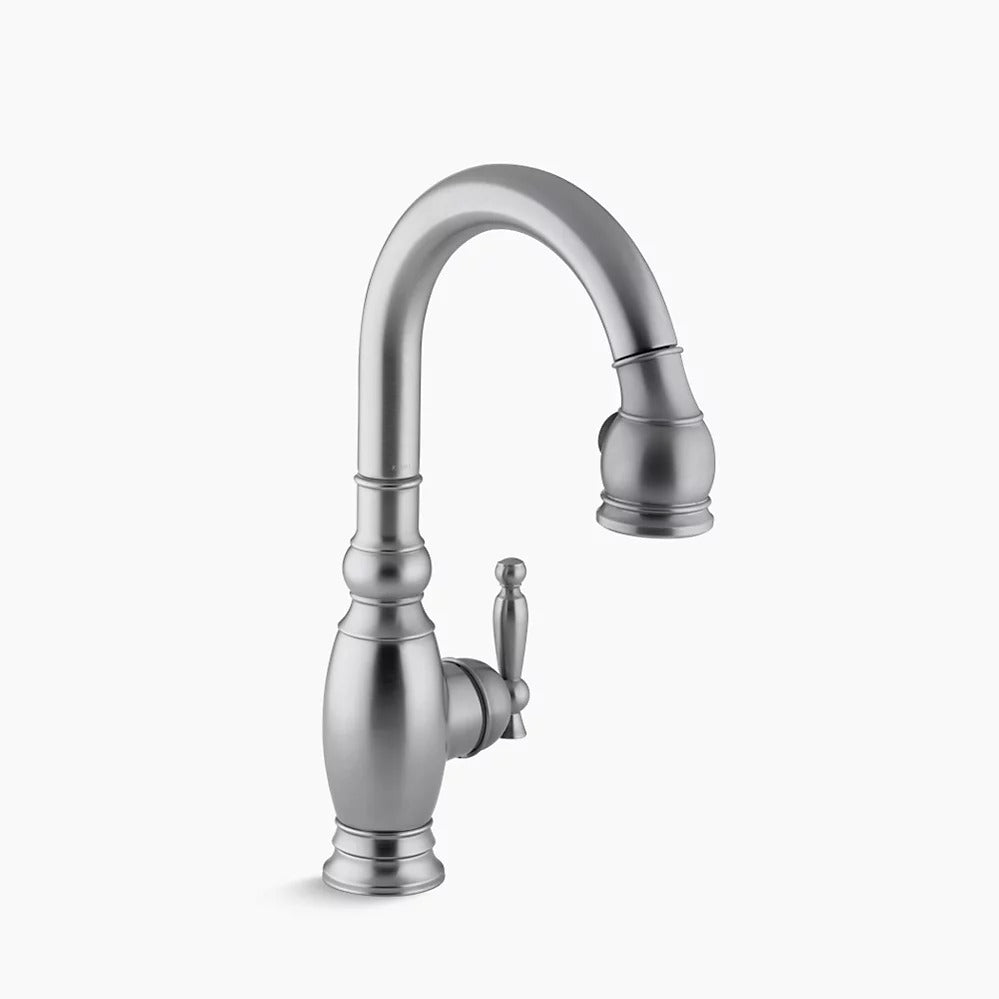 Kohler K-691-G Vinnata Pull Down 15-1/8" Spout and Lever Handle - Brushed Chrome